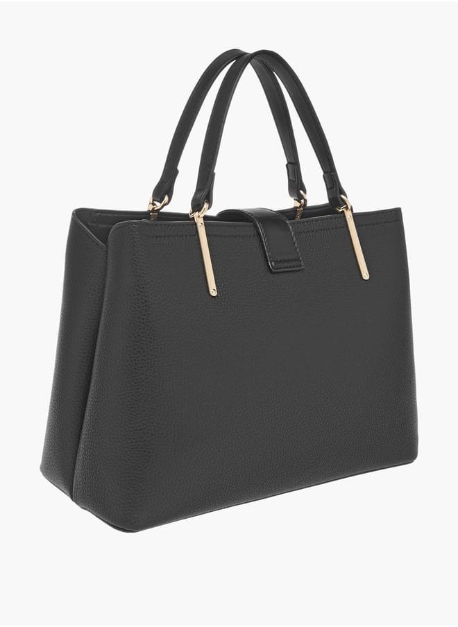 Flora Bella By Shoexpress - Womens Textured Tote Bag With Snap Button Closure And Detachable Strap - Image 1
