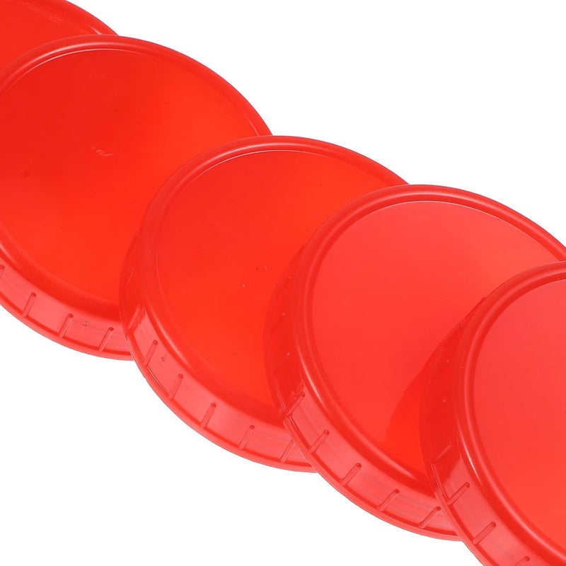 VICASKY 10pcs Wide Mouth Jar Lids 86mm Red Sealed Plastic Bottle Covers Food Storage Caps for Canning and Kitchen Use - Image 3