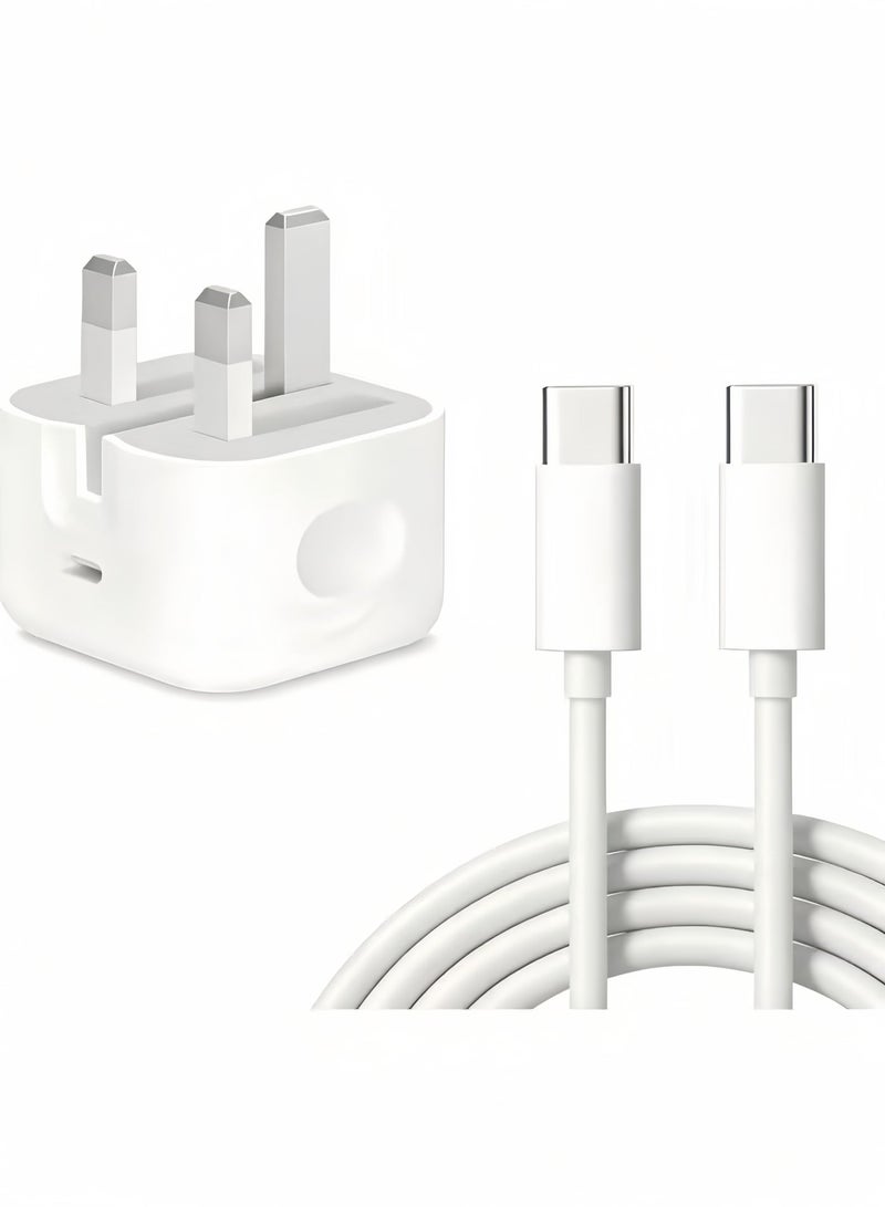 SparkSprout IPhone 35W Fast Charger | USB C Wall Fast Charger with 1M Type C to C Charging Cord Compatible with IPhone 17/16/15/Pro Max/Pro/Plus and all Type C Mobile - Image 1