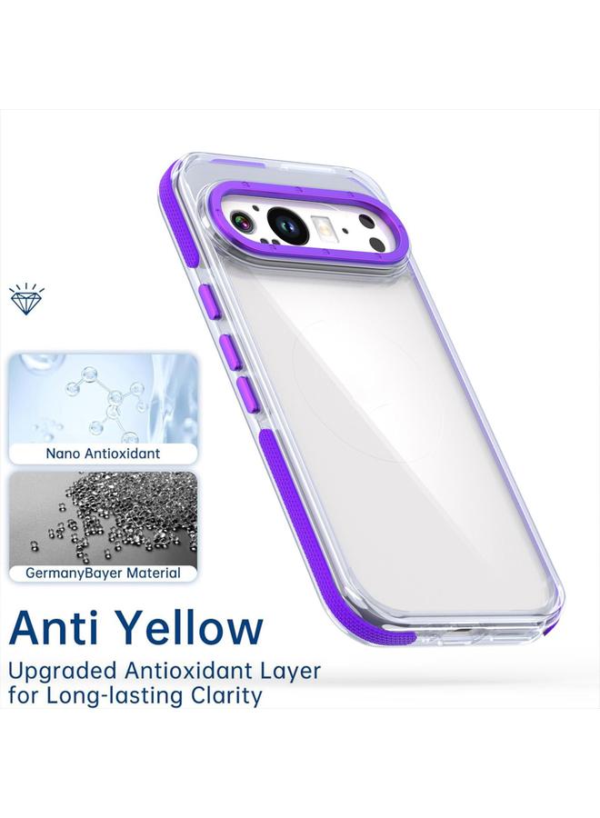 S-TOP Case For Google Pixel 9 / 9 Pro Dual-Color Clear Acrylic Hybrid TPU MagSafe Phone Case - Image 2