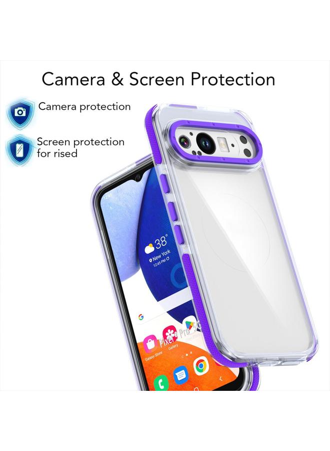 S-TOP Case For Google Pixel 9 / 9 Pro Dual-Color Clear Acrylic Hybrid TPU MagSafe Phone Case - Image 3