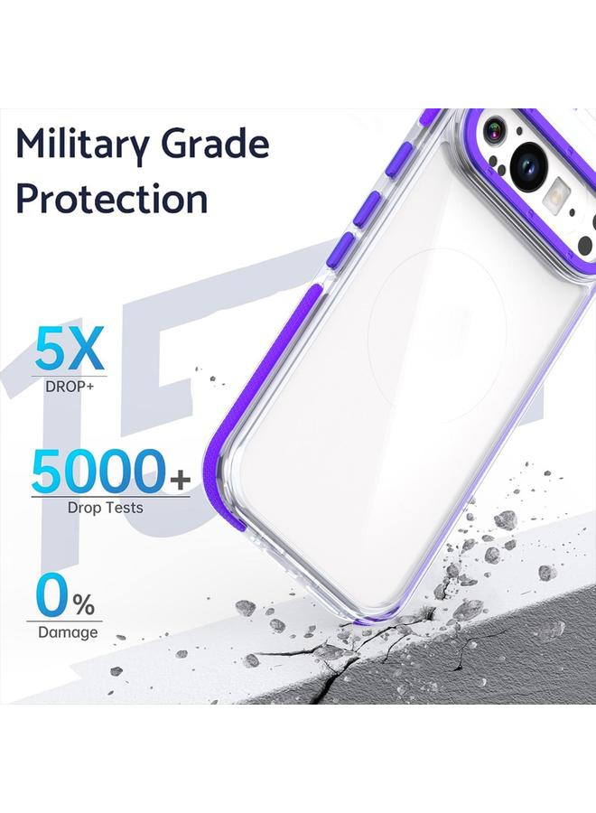 S-TOP Case For Google Pixel 9 / 9 Pro Dual-Color Clear Acrylic Hybrid TPU MagSafe Phone Case - Image 5