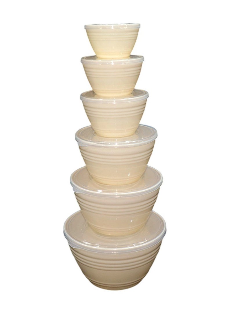 الصحاح طقم حافظات طعام وخضروات بلاستيكية – 6 قطع بأحجام مختلفة للتخزين والتنظيم - Image 1