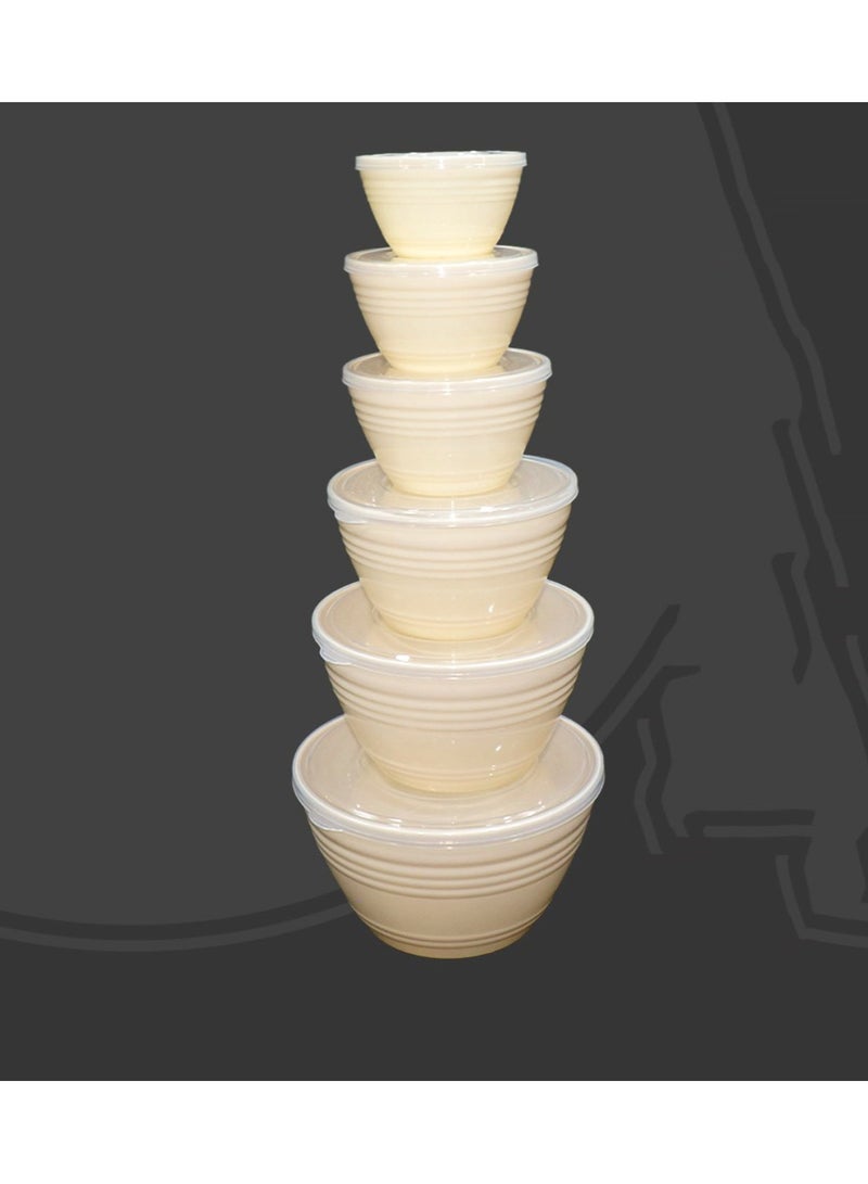 الصحاح طقم حافظات طعام وخضروات بلاستيكية – 6 قطع بأحجام مختلفة للتخزين والتنظيم - Image 2