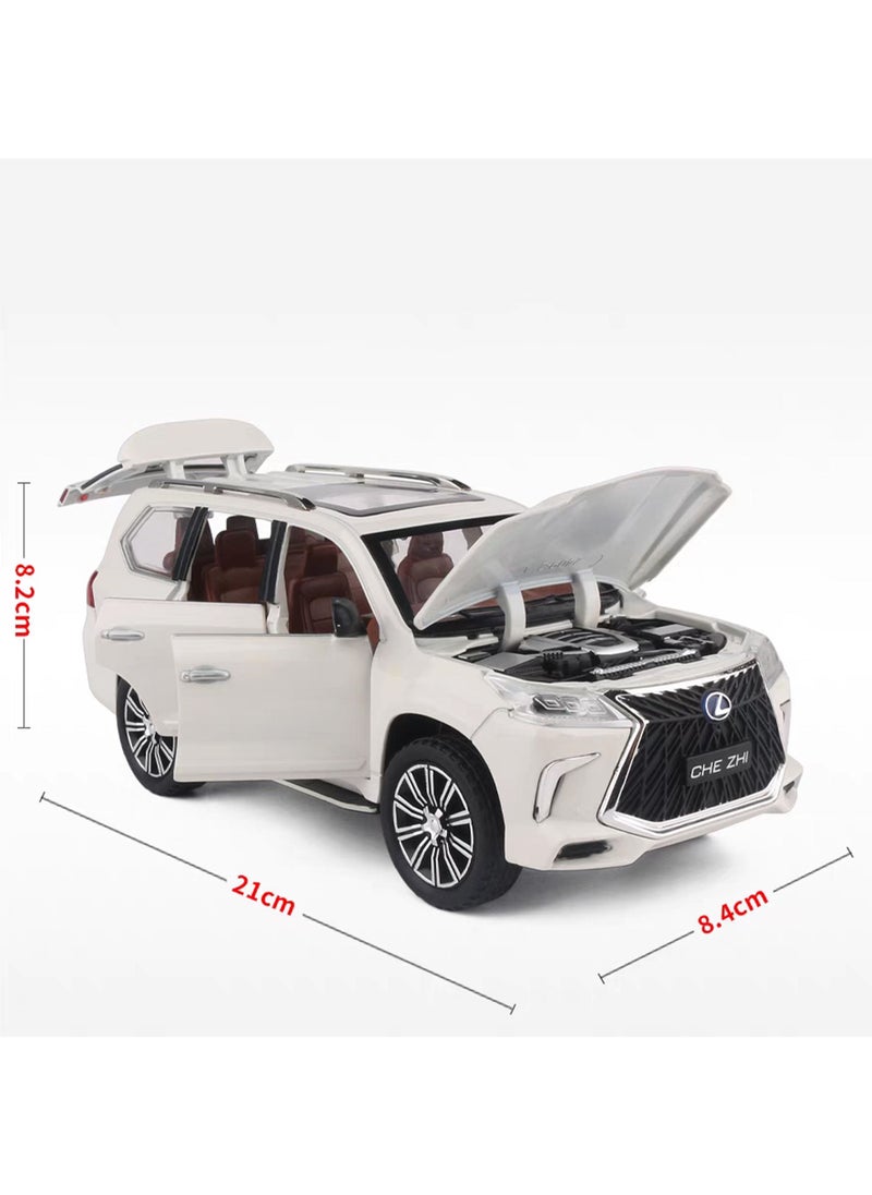 Swift 1:24 Lexus 570 Off-Road in Luxury SUV Diecast Model Car, Zinc Alloy Pull Back Toy Car with Sound and Light  - Image 2
