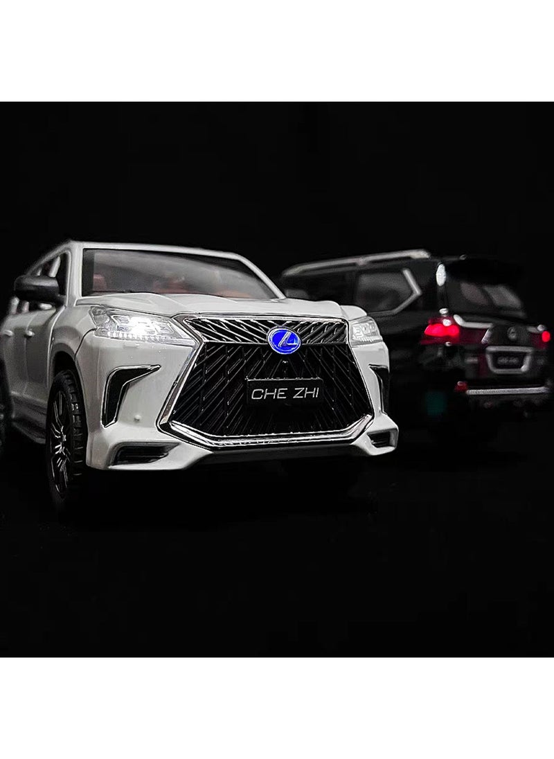 Swift 1:24 Lexus 570 Off-Road in Luxury SUV Diecast Model Car, Zinc Alloy Pull Back Toy Car with Sound and Light  - Image 4