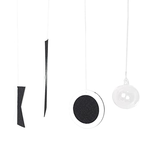 LEADER JOY Montessori Munari Mobile Visual Mobiles Black White Felt Handmade Shape and Color Recognition - Image 1