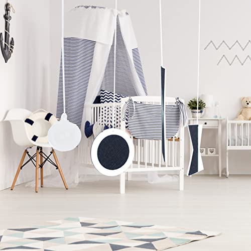 LEADER JOY Montessori Munari Mobile Visual Mobiles Black White Felt Handmade Shape and Color Recognition - Image 4