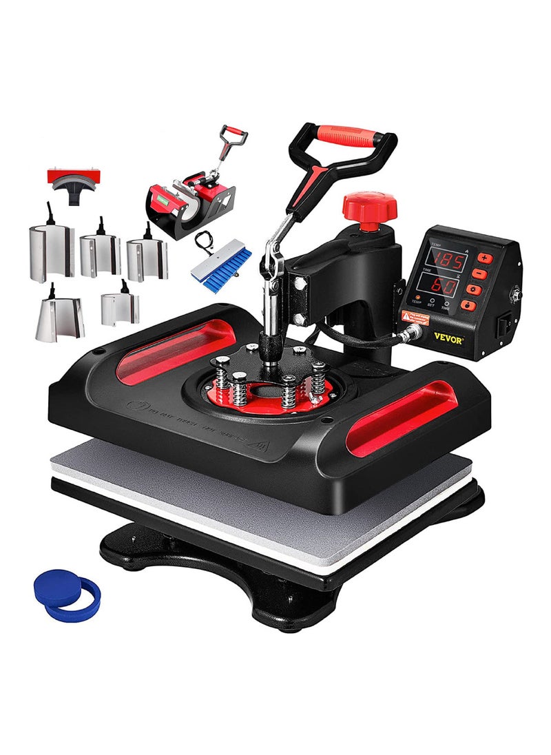 IMPRESOMATIC - 11-in-1 Heat Press Machine-Multifunction Heat Transfer Sublimation Swing Away Machine With 360° Rotation For T-Shirts,Mugs,Hats,Plates With Heat Resistant Gloves - Image 1