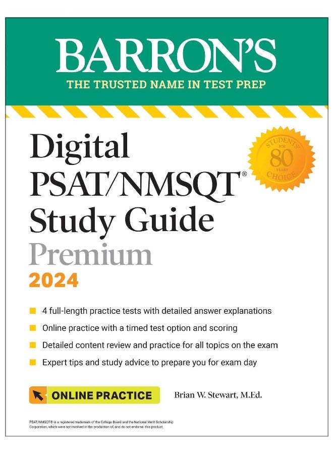 Digital PSAT/NMSQT Study Guide Premium, 2024: 4 Practice Tests + Comprehensive Review + Online Practice 
