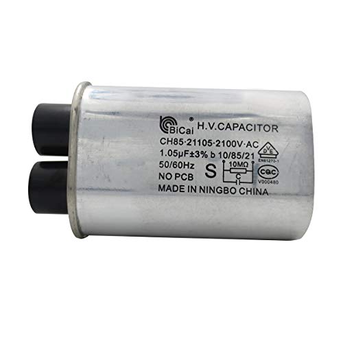 Meter Star CQC&VDE Universal Household Microwave High Voltage Capacitor 1.05uf ch85 21105 2100V AC H.V.Capacitor 10/85/21 50/60Hz NO PCB,VDE EN61270-1(3/16 pin) - Image 1