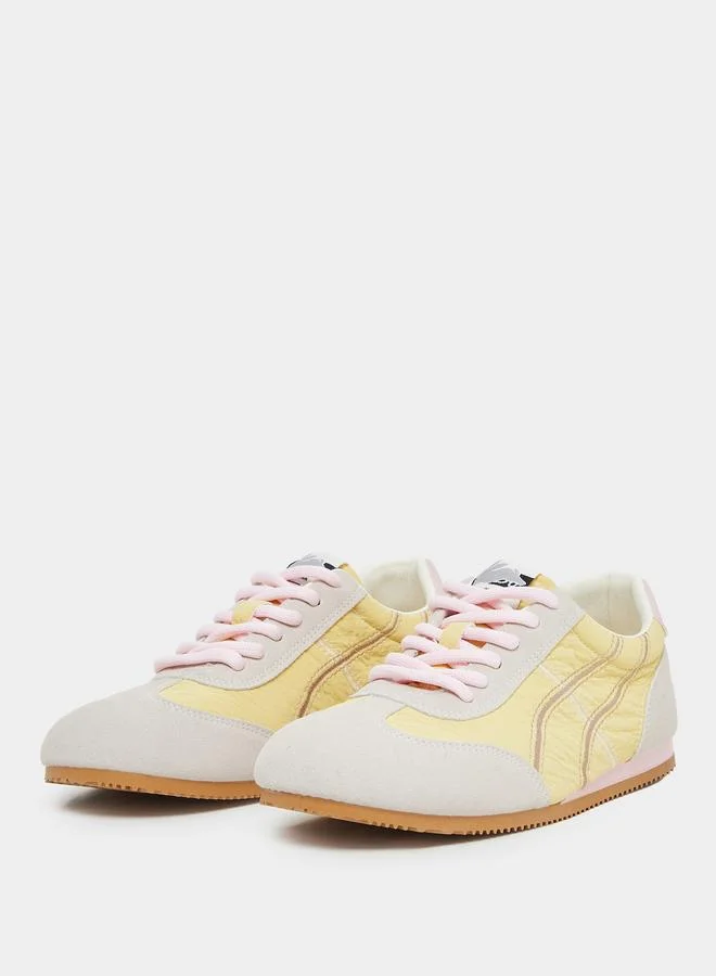 Styli Styli Panelled Side Striped Lace Up Sneakers