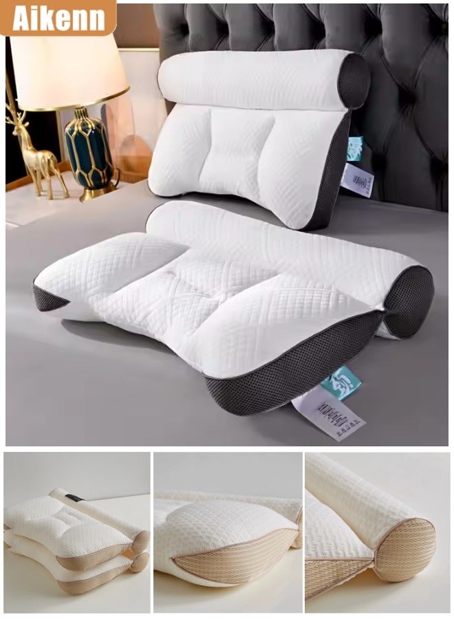Aikenn Adjustable Pillow,Pain Relief Pillow For Neck Support, Adjustable Cervical Pillow Cozy Sleeping, Odorless Ergonomic Contour Memory Foam Pillows, Orthopedic Bed Pillow For Side Back Stomach Sleeper(Grey)  - Image 1