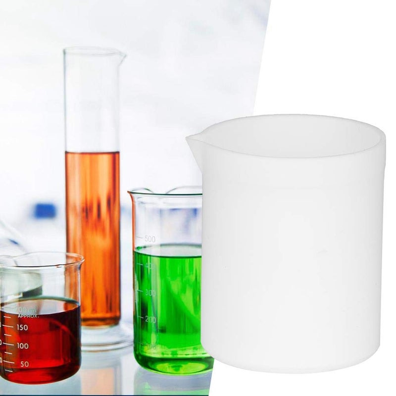 Beaker PTFE Teflon Beaker and Alkali PTFE Beakers High Lubrication White Measuring Cup for Lab250ml