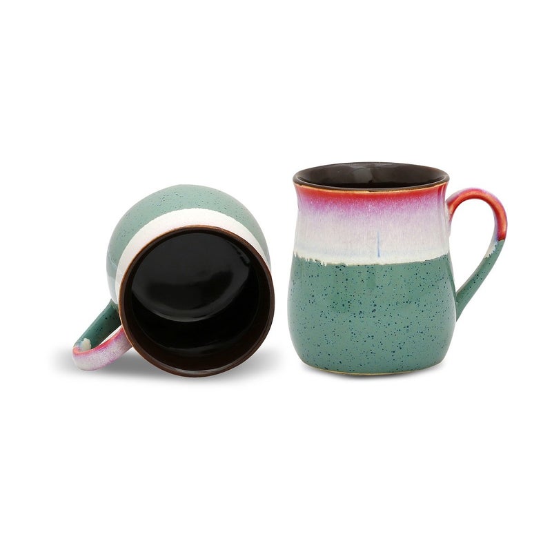Caffeine Ceramic Handmade Multicolor Studio Tea Cups Set of 6 - Image 2