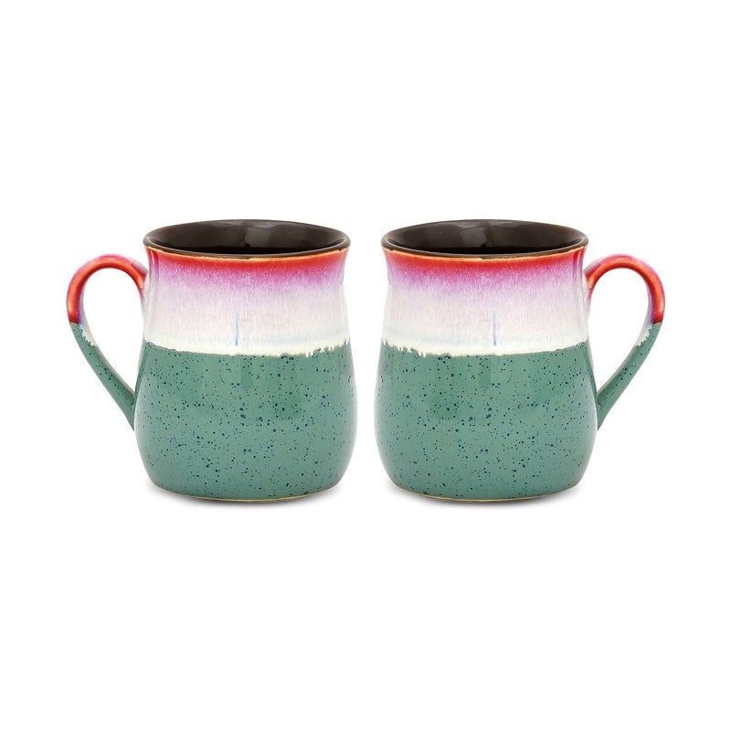 Caffeine Ceramic Handmade Multicolor Studio Tea Cups Set of 6 - Image 3