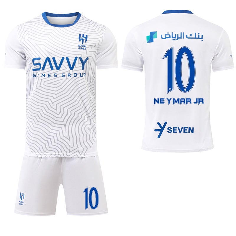 طقم قميص الهلال الخارجي الأبيض رقم 10 نيمار لكرة القدم 2024/25 - Image 4