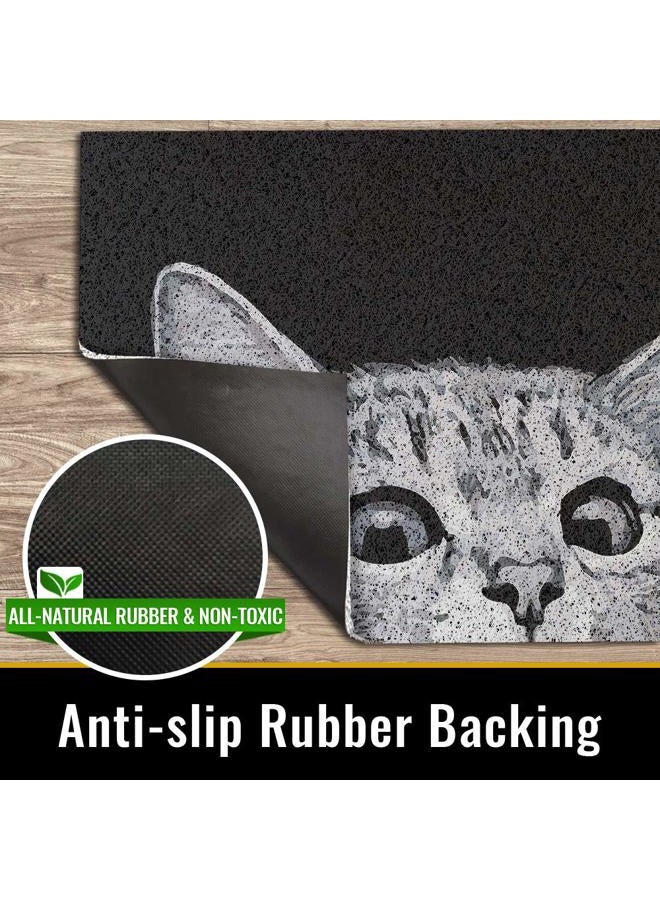 MR FANTASY Cat Door Welcome Mat - Outdoor Entrance, Durable Doormat for Indoors & Outdoors, High Traffic Areas, 17x29 - Image 3