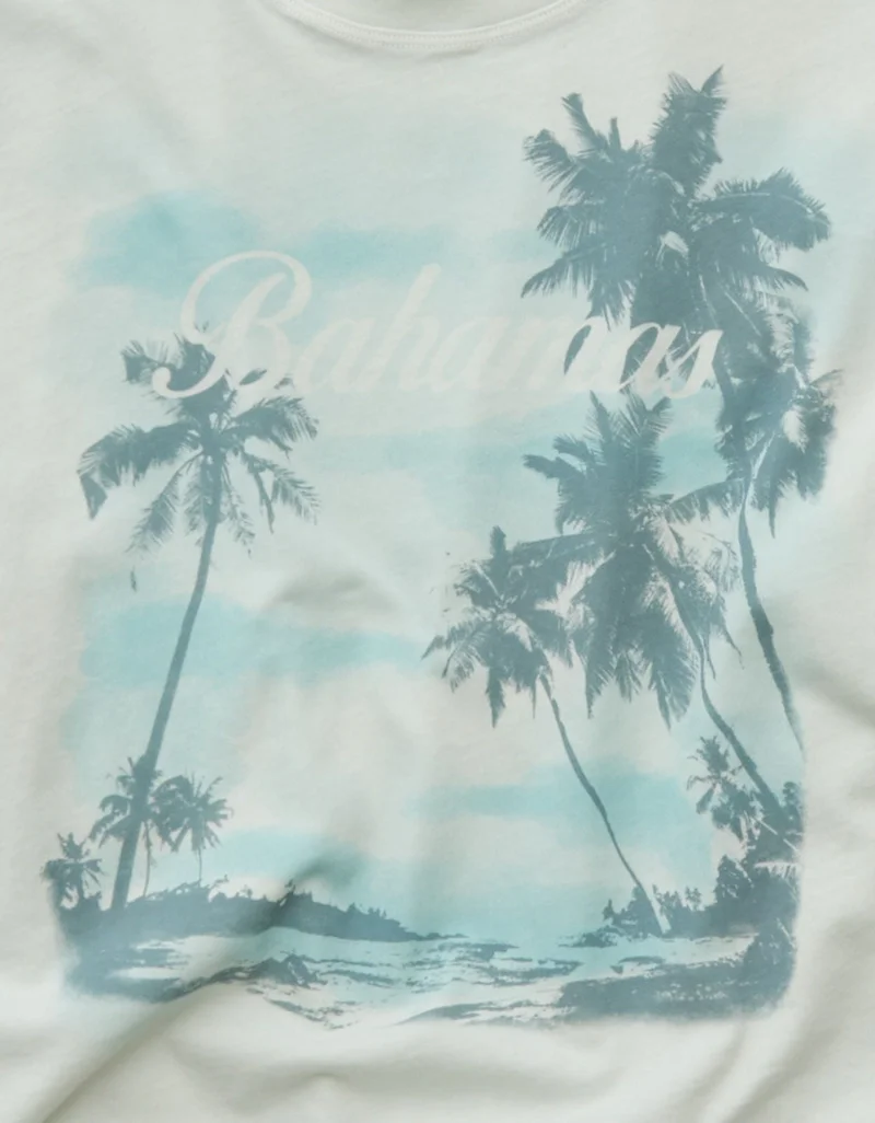 American Eagle  AE Boxy Bahamas Graphic T-Shirt for Women | Best Price UAE