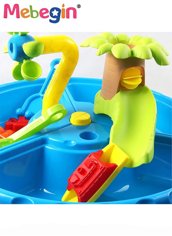 MEBEGIN - 22PCS Sand and Water Table Set with Rich Accessaries, Colorful Beach Toy, Parent-child Interactive Toys, Easy to Assemble, Suitable for Indoor, Outdoor and Beach, Perfect Sand Toys for Kids - Image 1