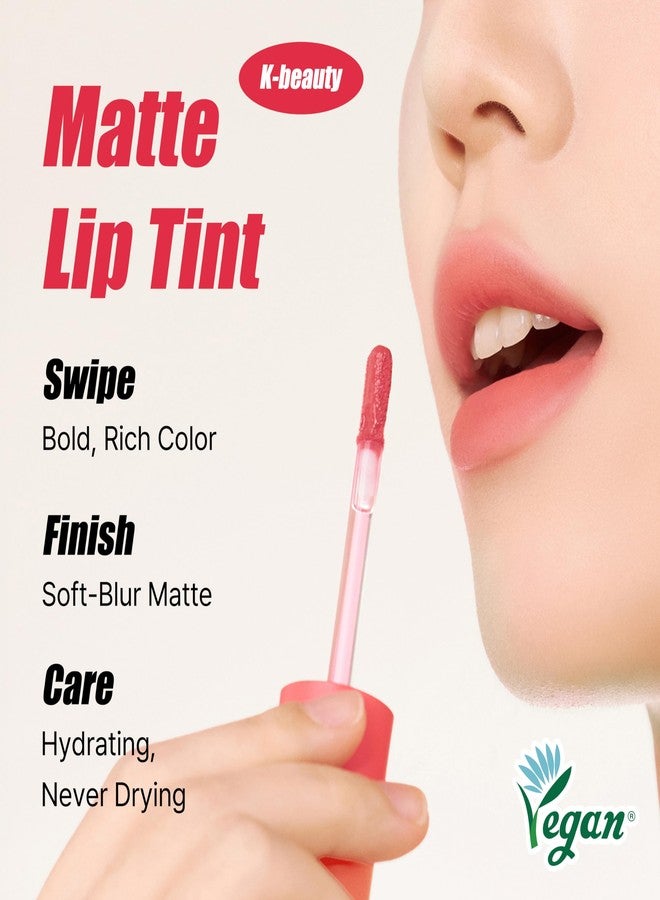 تاتش إن سول أحمر شفاه Touch in Sol Vegan Again Blur Core Lip Tint (#Fig Plum) - يدوم طويلاً، غني بالأصباغ، بلمسة نهائية مخملية غير لامعة - خفيف الوزن وناعم - Image 3