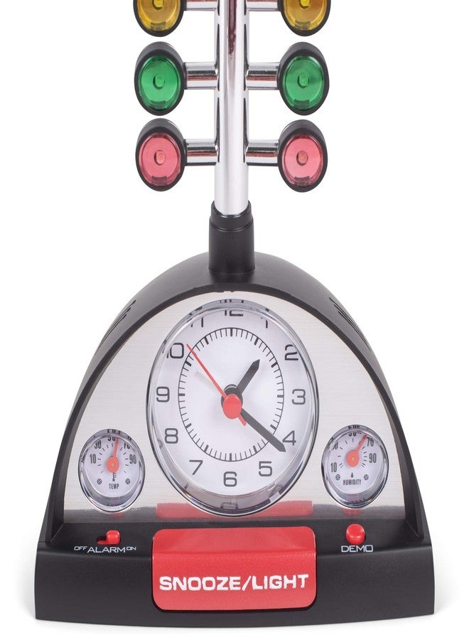 Mark Feldstein & Associates Drag Racing Christmas Tree Lighted Thermometer Sound Tabletop Alarm Clock - Image 3