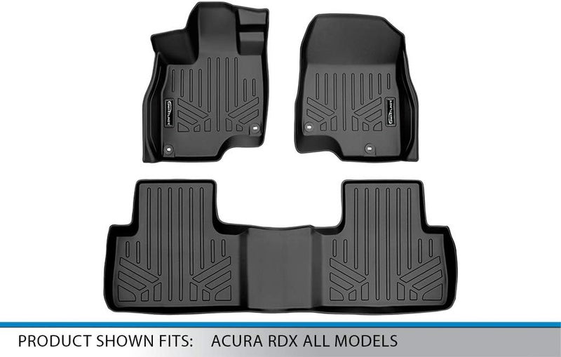 MAX LINER Custom Fit Floor Mats 2 Row Set Black for 2019-2022 Acura RDX - Image 5