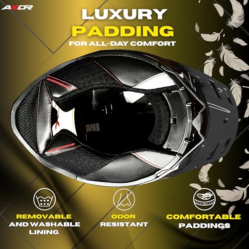 AXOR Brutale Kryptic Dual Spoiler Helmet – Aerodynamic Full Face Design | Certified (ISI, DOT, ECE) | Premium Safety & Comfort- Black Yellow, Size:XL - Image 5
