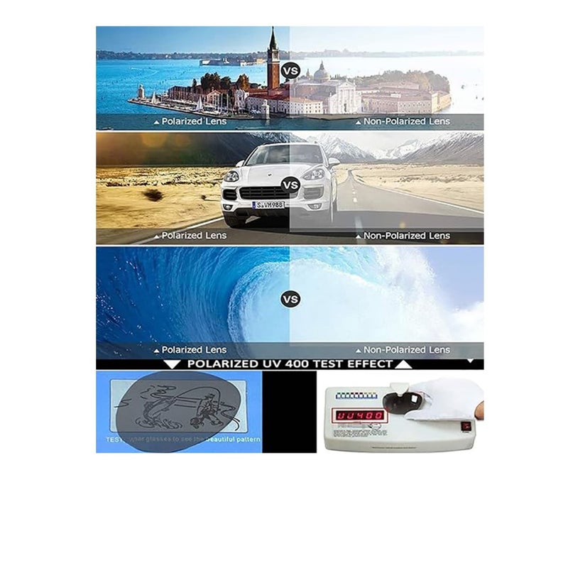 Zikra Fashion Polarized Sunglasses, Flip Up Sunglasses, Shades UV Protection Sun Glasses, Men Women Polarized Steampunk Flip Sunglasses with Double Lenses - Image 5