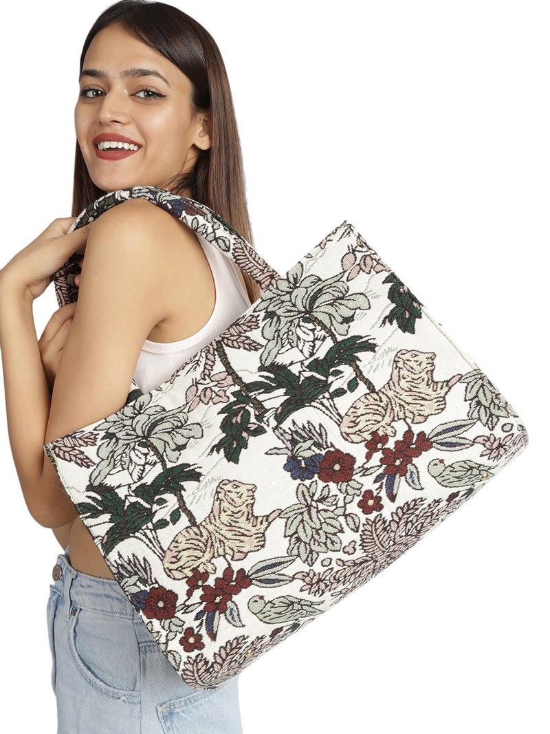 Glowic handbag | Totebag | tote bag for woman | handbag for woman | women handbags | women handbags big size | Cotton bag (WBAG-106) - Image 2