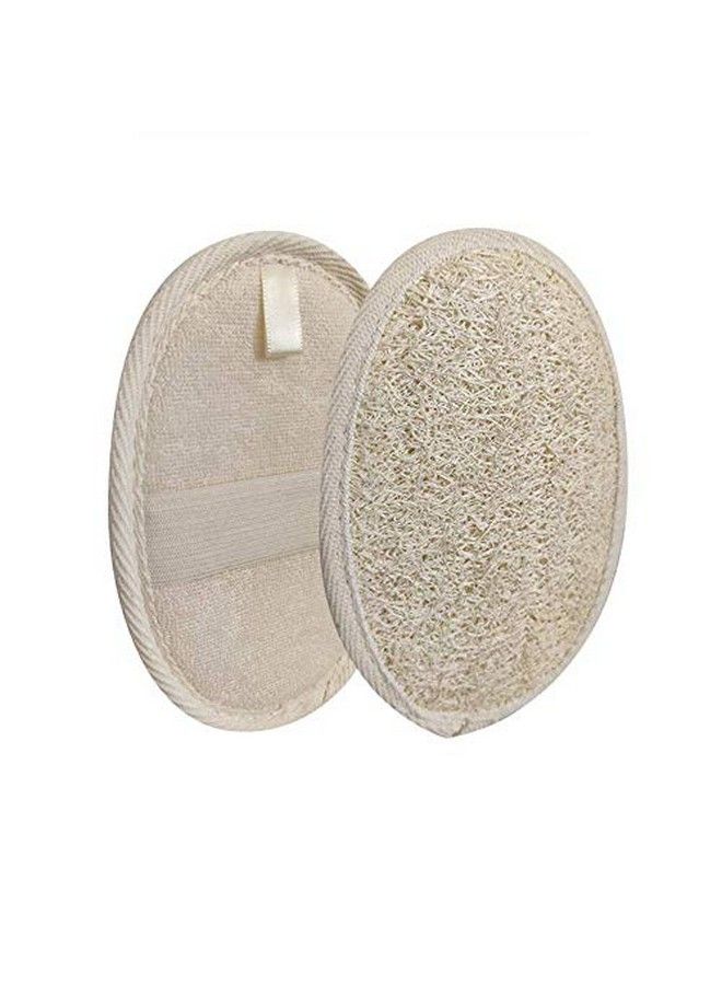 Brushman Exfoliating Loofah Sponge Pads Large Natural Loofah And Terry Cloth Materials Loofa Sponge Scrubber Body Glove Close Skin For Men And Women Perfect For Bath Spa And Shower - Image 1