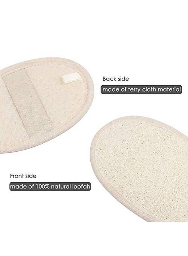 Brushman Exfoliating Loofah Sponge Pads Large Natural Loofah And Terry Cloth Materials Loofa Sponge Scrubber Body Glove Close Skin For Men And Women Perfect For Bath Spa And Shower - Image 4