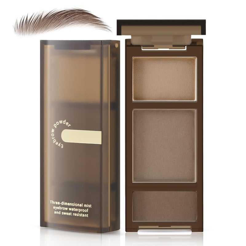 Boobeen 3 Color Eyebrow Powder Palette Waterproof LongLasting Nature Eye Brow Powder Brow Definer Powder Makeup to Enhance  Filler Brows Powder Smooth