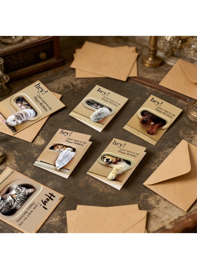 6 sets of English birthday cards with envelopes - Image 4