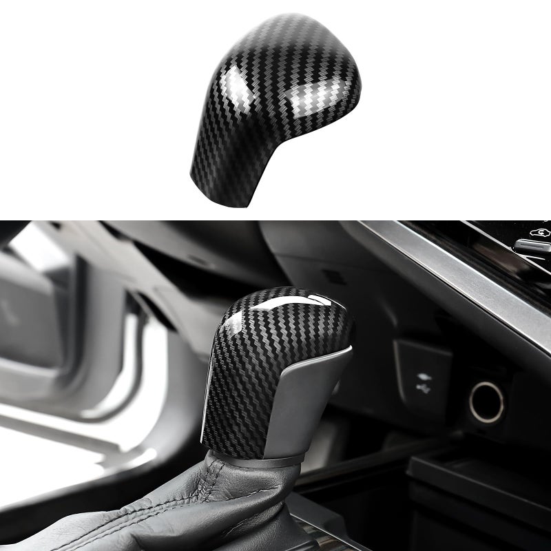 Bercicci Gear Shift Cover Compatible with Toyota 20182025 Camry XE XSE Accessories 20192025 Corolla Avalon Carbon Fiber Sports Style Shift Knob Cover Trim Protector