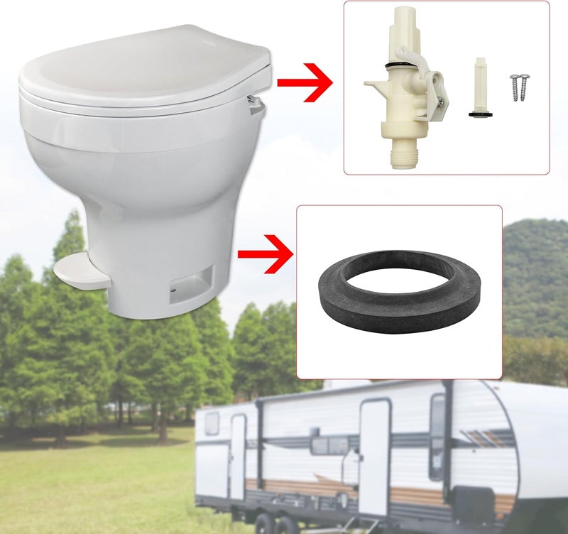 WEST ORGIN 13168 Upgraded RV Toilet Water Valve Kit, Compatible with Thetford Aqua Magic IV Toilets High and Low Models - Image 4