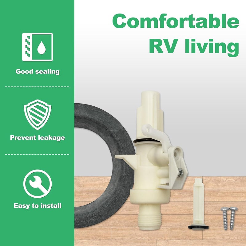 WEST ORGIN 13168 Upgraded RV Toilet Water Valve Kit, Compatible with Thetford Aqua Magic IV Toilets High and Low Models - Image 5
