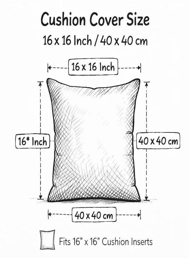 DMAASA Palm Tree Jute Cotton 10pcs Cushion Cover Set Decorative Throw Pillow Covers 40x40 cm, Beige Color (Pack of 10, 16x16 Inch) - Image 2