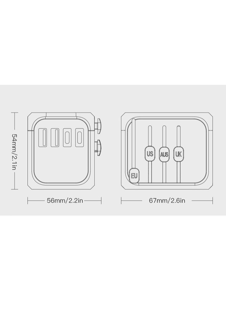 Generic - Gresion Transformer Overseas Travel Multi Conversion Plug Travel Convenient Goods Travel Outlet Business Trip Travel Charger Korea Taiwan USA Singapore Australia United Kingdom - Image 1