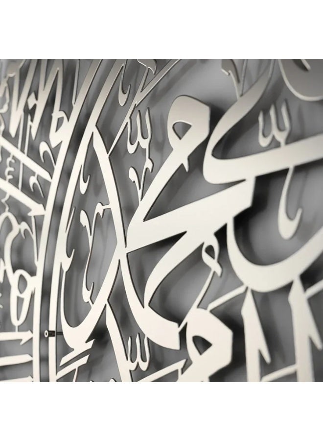 ديكور جداري دائري بالخط العربي الإسلامي | لوحة حائط أكريليك فاخرة | ديكور حائط دائري للمنزل وغرفة المعيشة وغرفة الصلاة والمكتب مناسب لرمضان والعيد وهدايا المنزل الجديد - Image 3