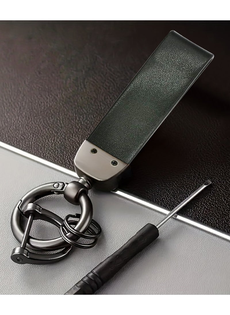 Nissan Metal Ring PU Leather Strap Keychain Home Key Chain Car Keychain NISSAN Car Key Chain Super Finish 1Pcs  - Image 2