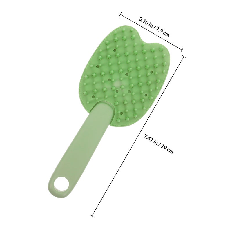 Washable Cat Bath Brush Multi-Function Pet Grooming Tool Portable Deshedding Dematting Comb Washable Cat Hair Brush Cat Brush For Grooming - Image 2