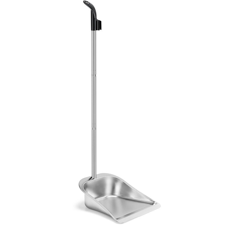 Yangbaga Dust Pans with Long Handle - 35â€Heavy Duty Metal Upright Stand Up Dustpan - Long Handled Stand Up Dustpans - Best Dustpans for Home/Lobby/Shop/Garage/Yard - Image 1