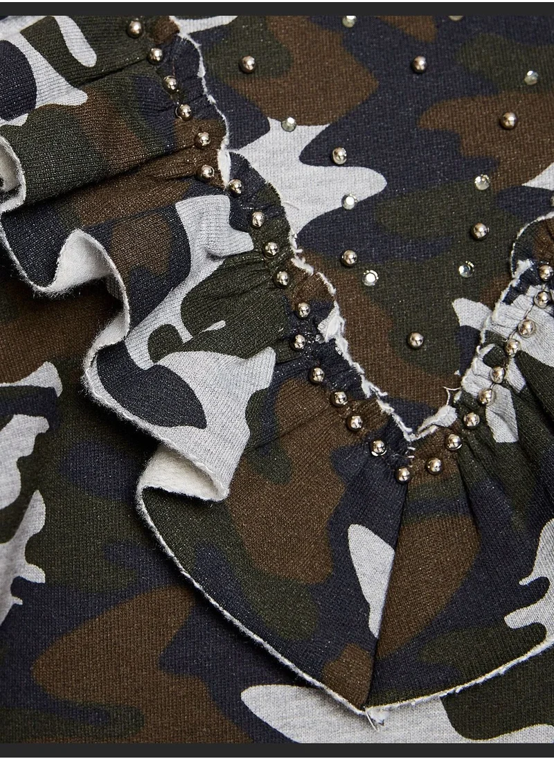 KOTON Camouflage Patterned Sweatshirt