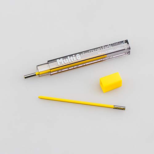 Pentel Arts 8 Colour Pencil Lead Refill, Yellow, 24 Pieces of Lead (CH2-G) - Image 3