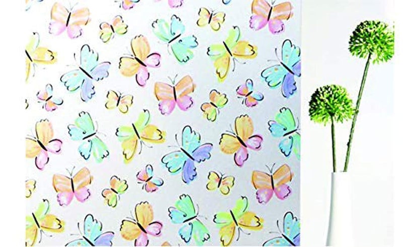 Elton 3D Window Films Privacy Film Vinyl Self Adhesive Decorative Film for Bathroom Door Window Heat Control Anti UV 24 x 48 inches