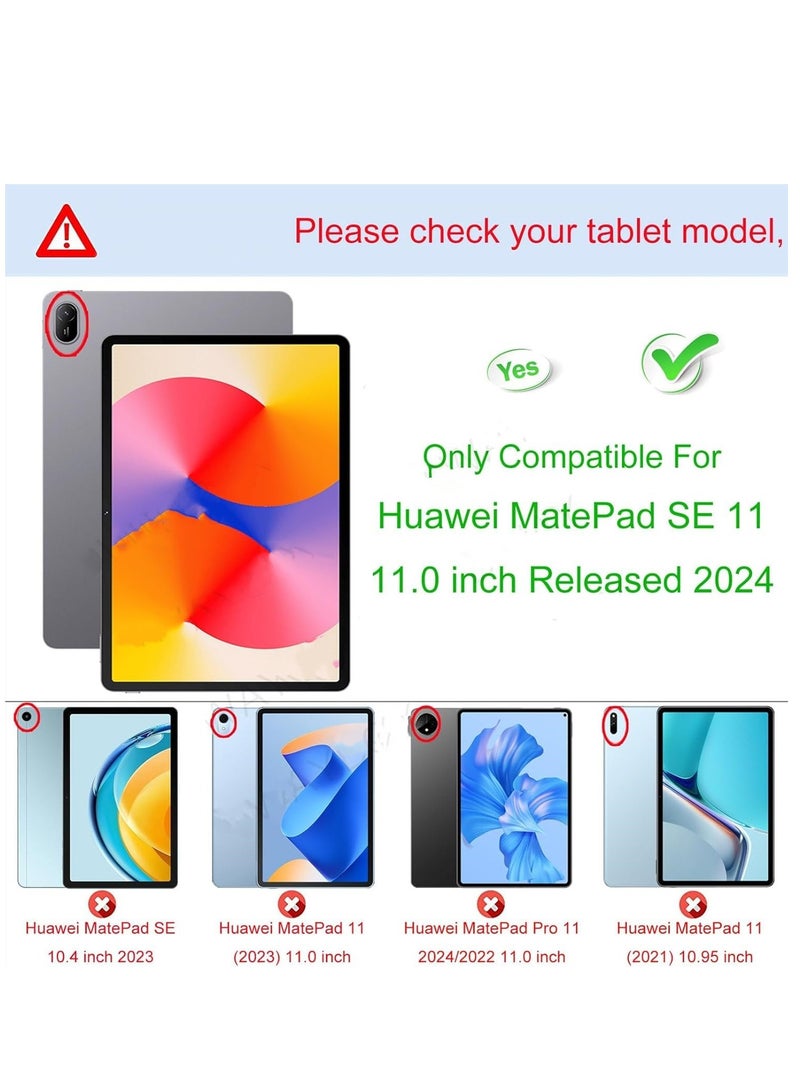 Tablet Case Compatible with Huawei MatePad SE 11 Inch Released 2024 Shockproof Impact Resistant Flexible Cover Anti-Scratch Transparent TPU Protective Shell - Image 2