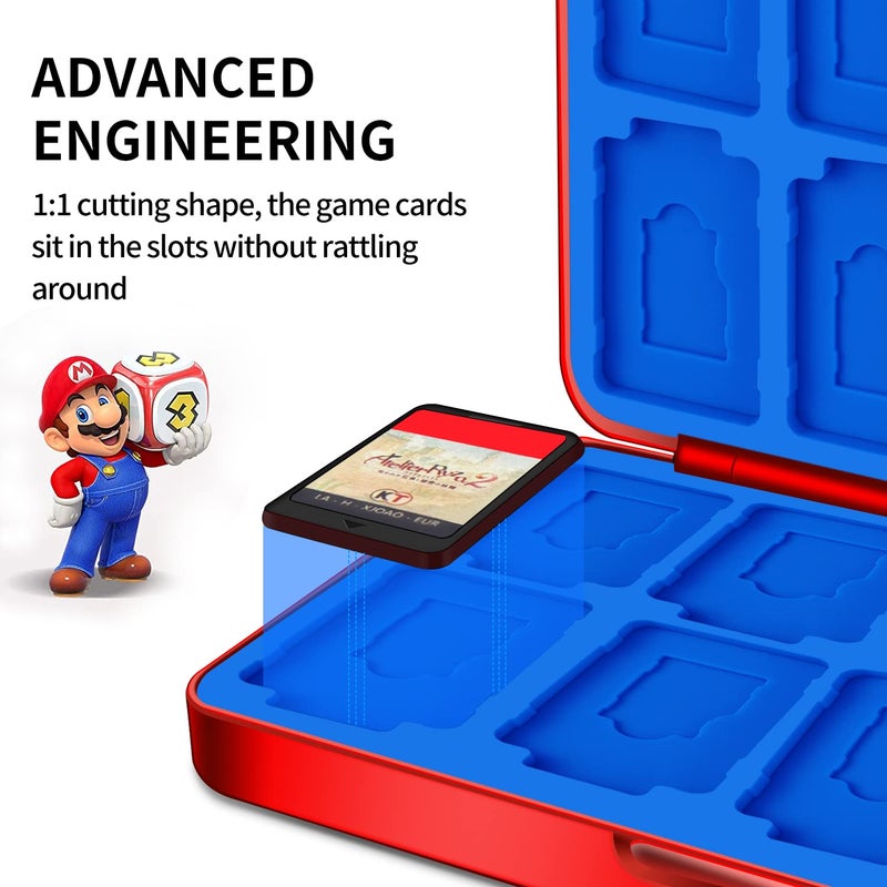 MOSAHOLL Switch Game Holder Case with 24 Cartridge Slots and 24 Micro SD Card Storage, Slim Portable Game Organizer Traveler Gift Accessories with Magnetic Closure, Protective Hard Shell and Soft Lining - Image 4
