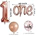 Morofme Rose Gold One Balloon Set 40 inch Big Number 1 Balloon 20 inch Letter One Balloon 1st Birthday Balloons for Girl Rose Gold First Birthday Decorations - Image 2