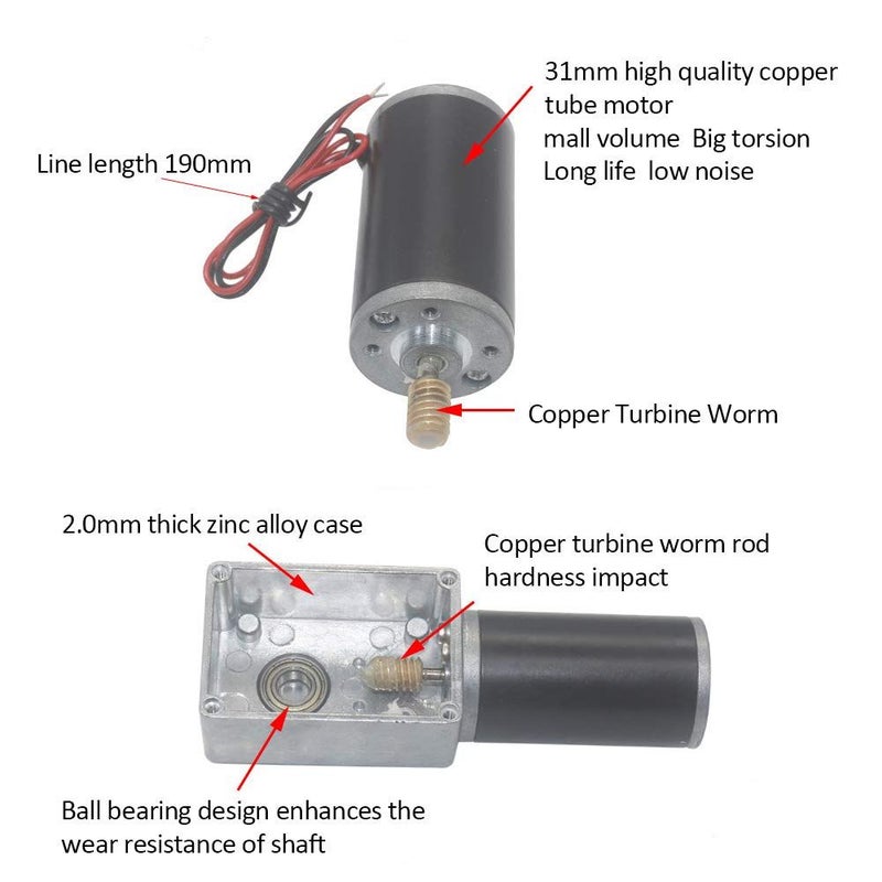 24V OLT Gear Reduction Motor 8mm Shaft 100 Rpm - Image 5